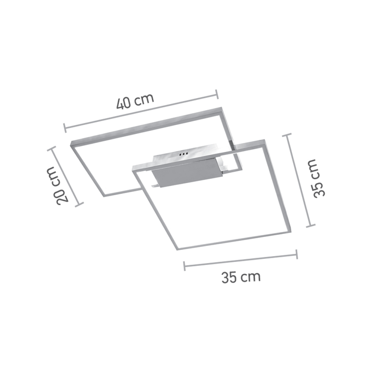 InLight Πλαφονιέρα οροφής LED 38W 3000Κ σε χρώμιο απόχρωση D:45cm (6066-CH) - Image 2