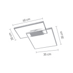 InLight Πλαφονιέρα οροφής LED 38W 3000Κ σε χρώμιο απόχρωση D:45cm (6066-CH) - Image 2