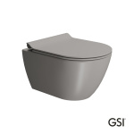 Λεκάνη Κρεμαστή Pura/50 Swirlflush με κάλυμμα MS86SC Super Slim Soft Close, GSI Tortora