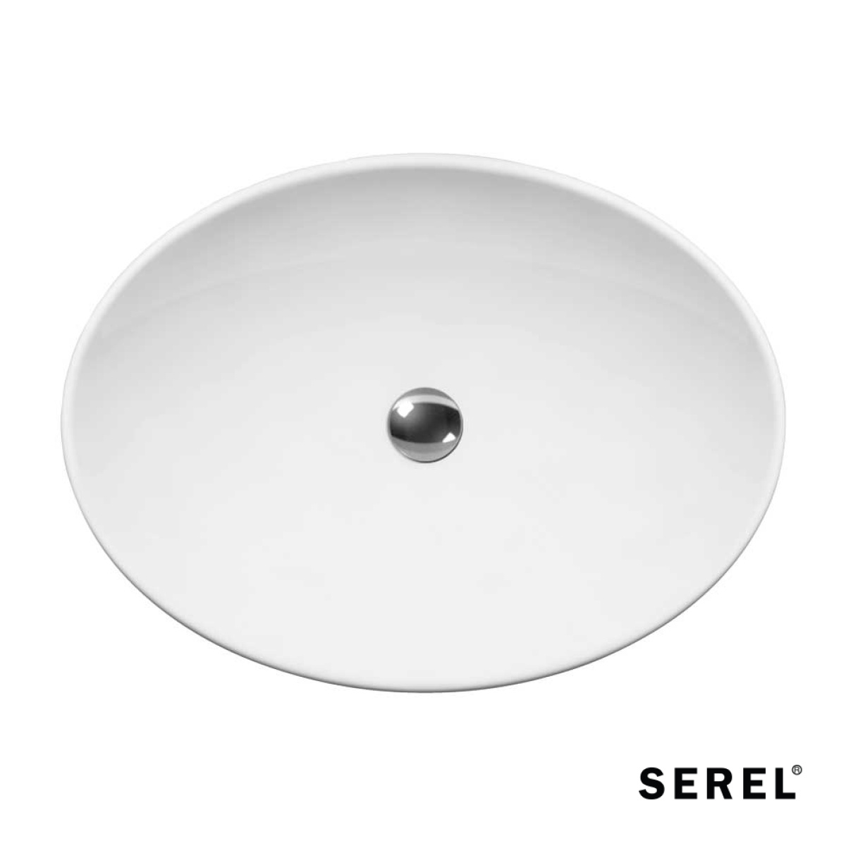Νιπτήρας Πορσελάνης 55x41 SEREL White - Image 2