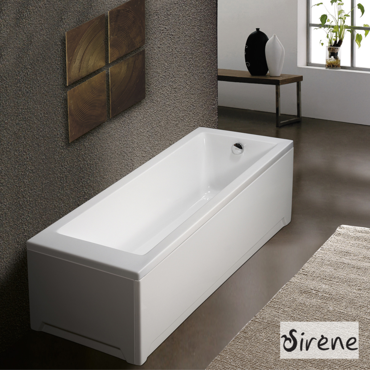 Μπανιέρα Ακρυλική CUBIC 180x80, Sirene White - Image 2