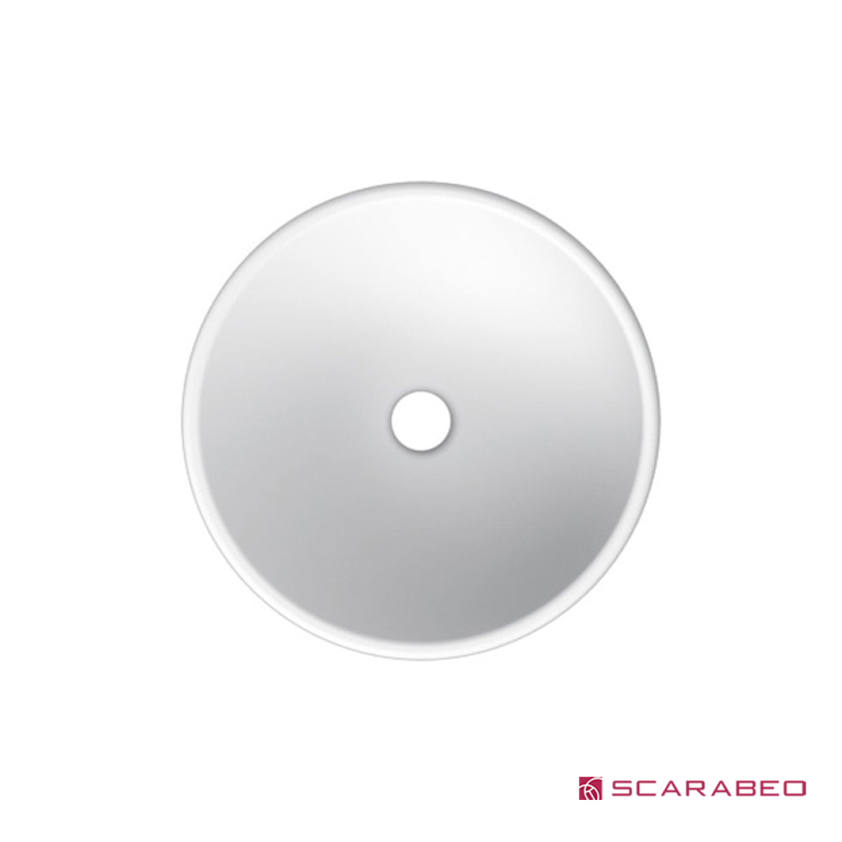 Νιπτήρας Πορσελάνης SFERA 39,5φ Scarabeo White - Image 2