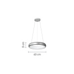 InLight Κρεμαστό φωτιστικό LED 54W 3CCT από χρυσαφί και λευκό ακρυλικό D:40cm (42024-B-Golden) - Image 2