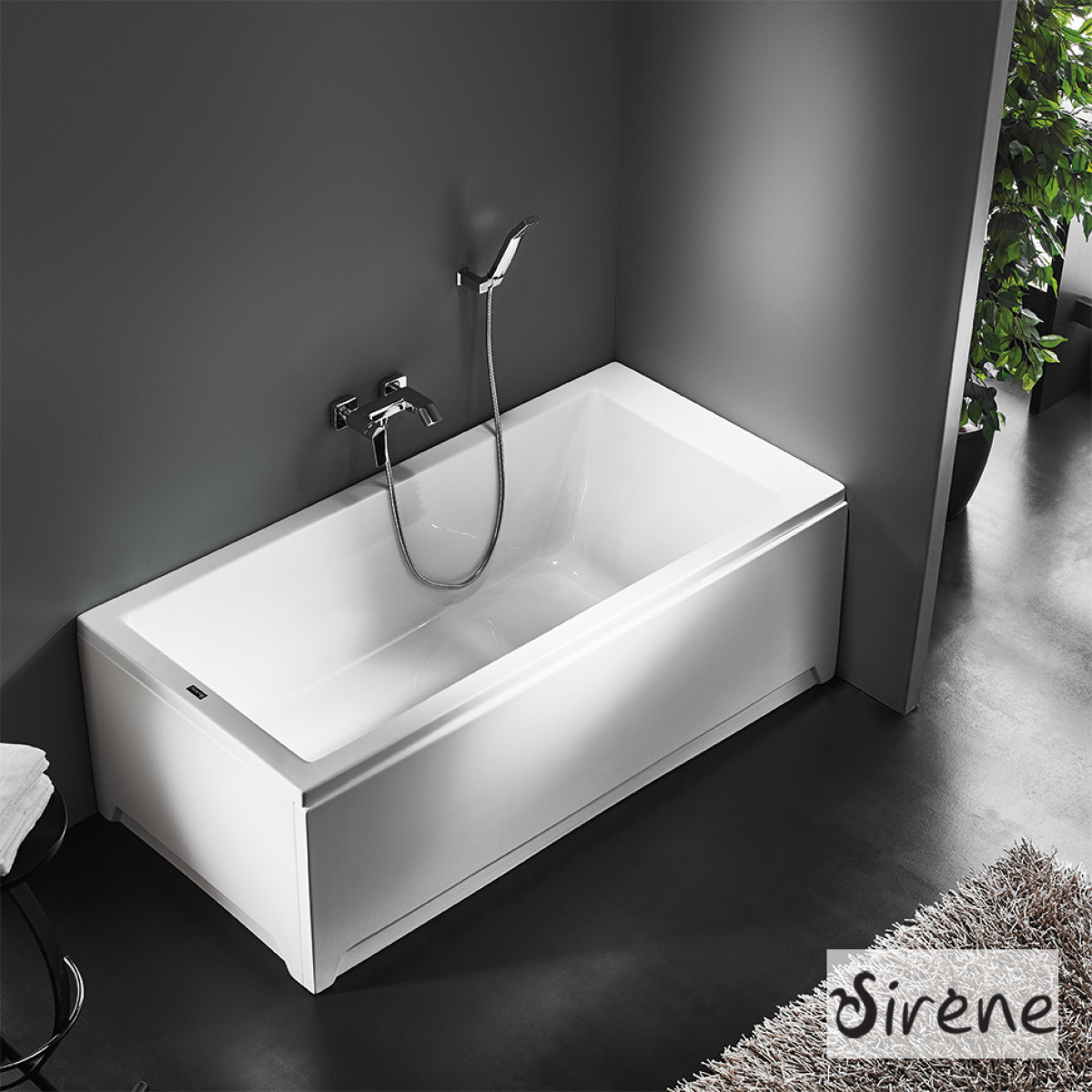 Μπανιέρα Ακρυλική CUBIC 160x70, Sirene White - Image 3