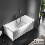 Μπανιέρα Ακρυλική CUBIC 160x70, Sirene White - Image 3