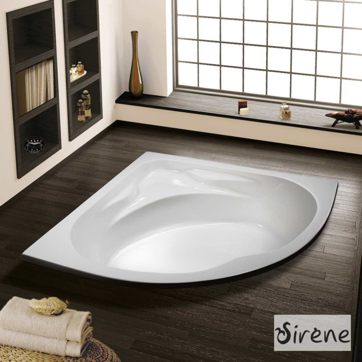 Μπανιέρα Ακρυλική MODENA 130x130, Sirene - Image 3