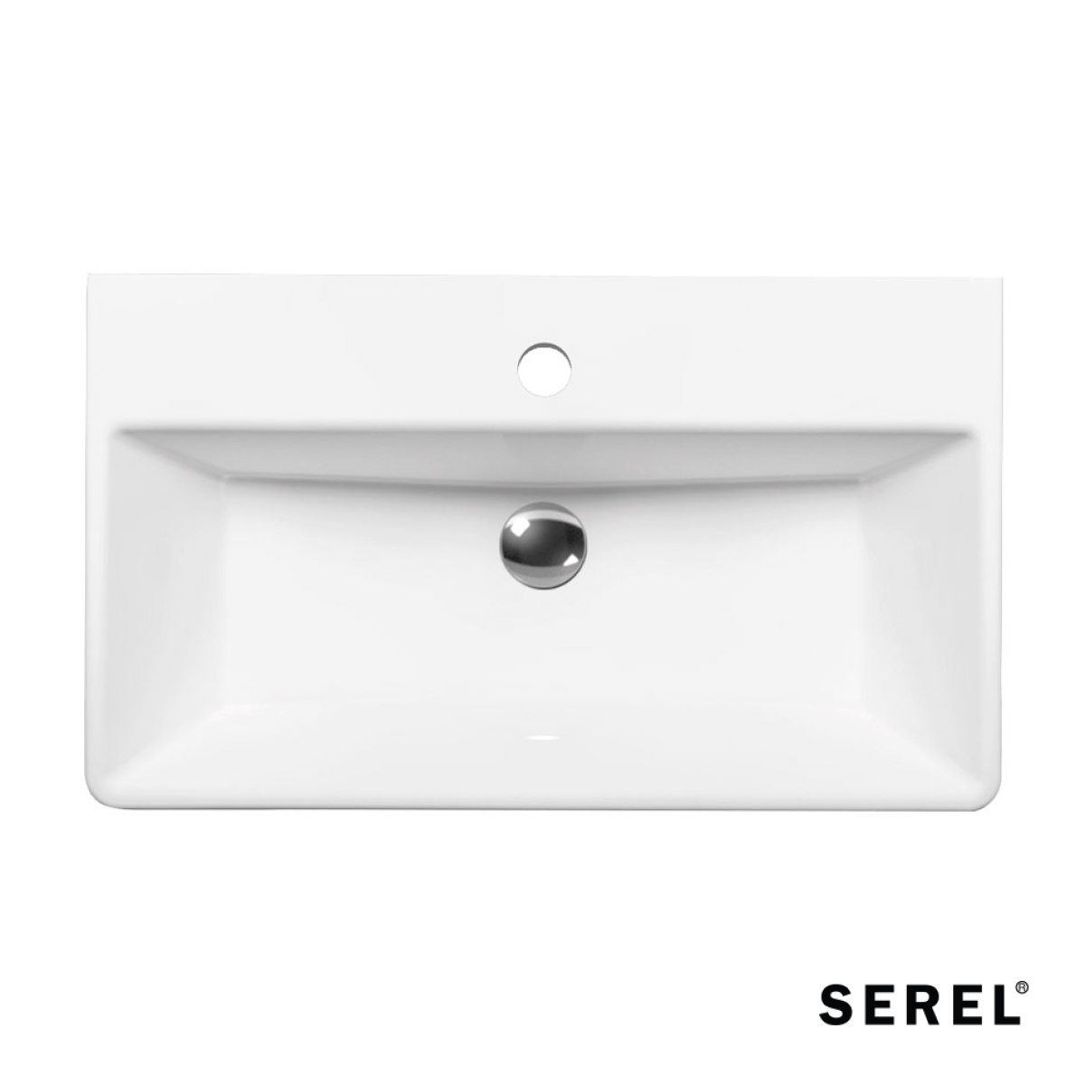 Νιπτήρας Πορσελάνης Tetra 60x35 (1 οπή) SEREL White - Image 2