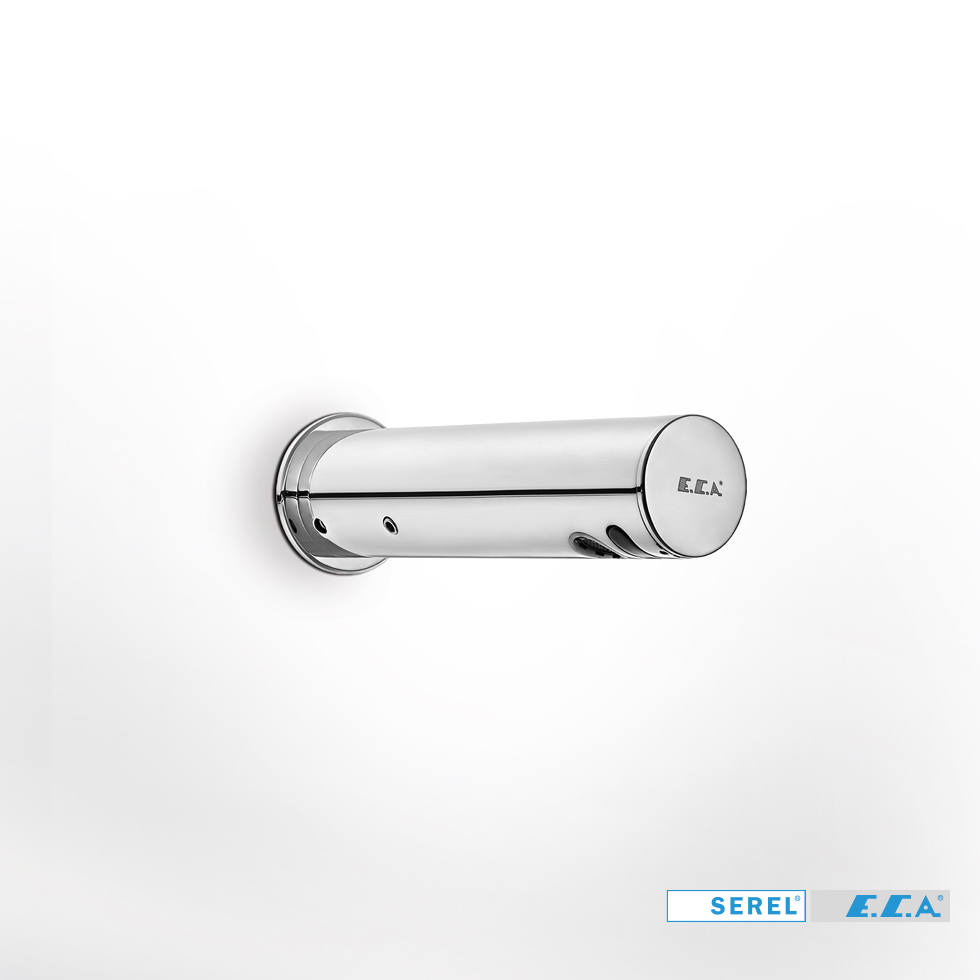 5a0115e0-ec84-4590-8308-34d06db6bcb0 Ηλεκτρονική Εντοιχιζόμενη Κάνουλα μόνο κρύο (μπαταρίας λιθίου 6V),SEREL ECA Chrome - Image 1