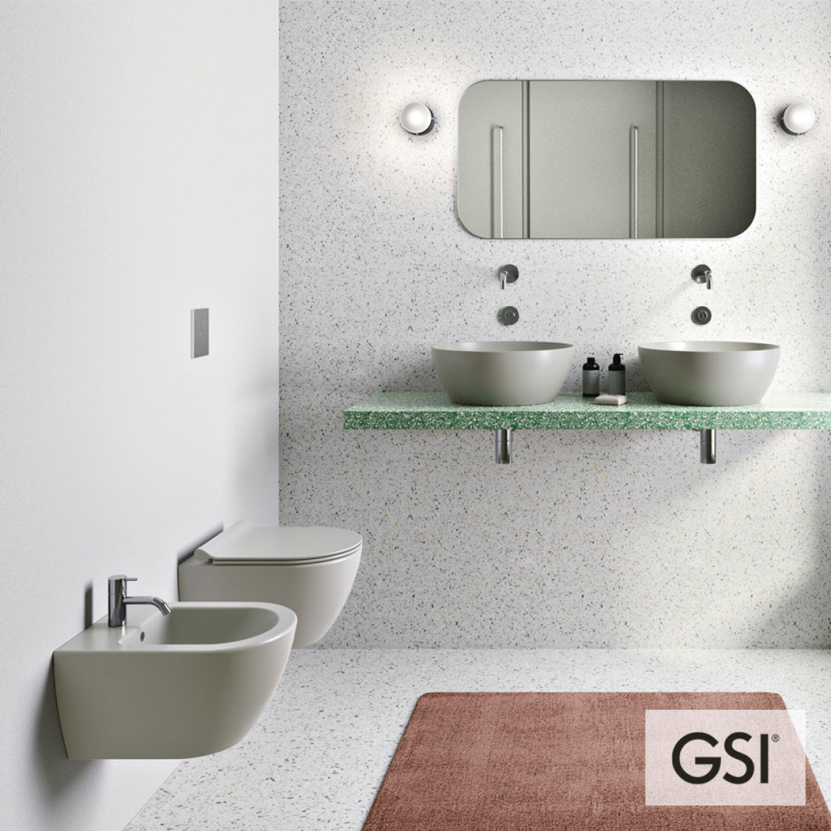 Λεκάνη Κρεμαστή Pura/50 Swirlflush με κάλυμμα MS86SC Super Slim Soft Close, GSI Cenere - Image 2