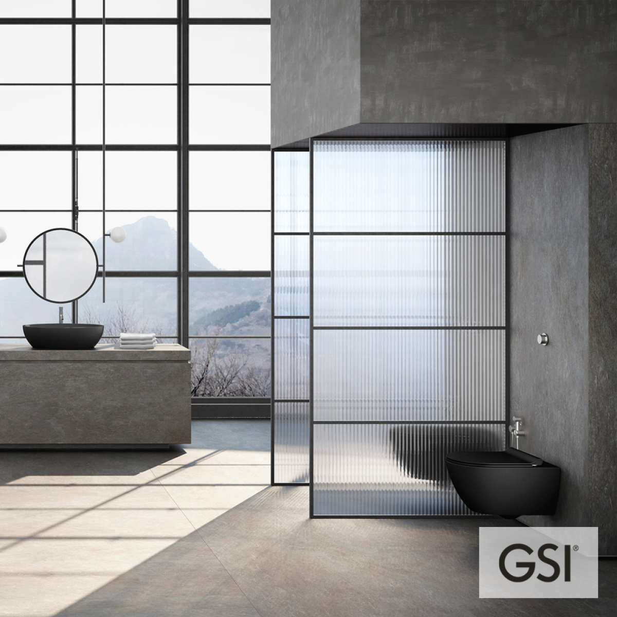 Λεκάνη Κρεμαστή Pura/50 Swirlflush με κάλυμμα MS86SC Super Slim Soft Close, GSI Ardesia - Image 3