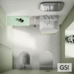 Λεκάνη Κρεμαστή Pura/50 Swirlflush με κάλυμμα MS86SC Super Slim Soft Close, GSI Cenere - Image 3