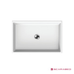Νιπτήρας Πορσελάνης Teorema2.0 60x40 Scarabeo Pearl (White Matt) - Image 2