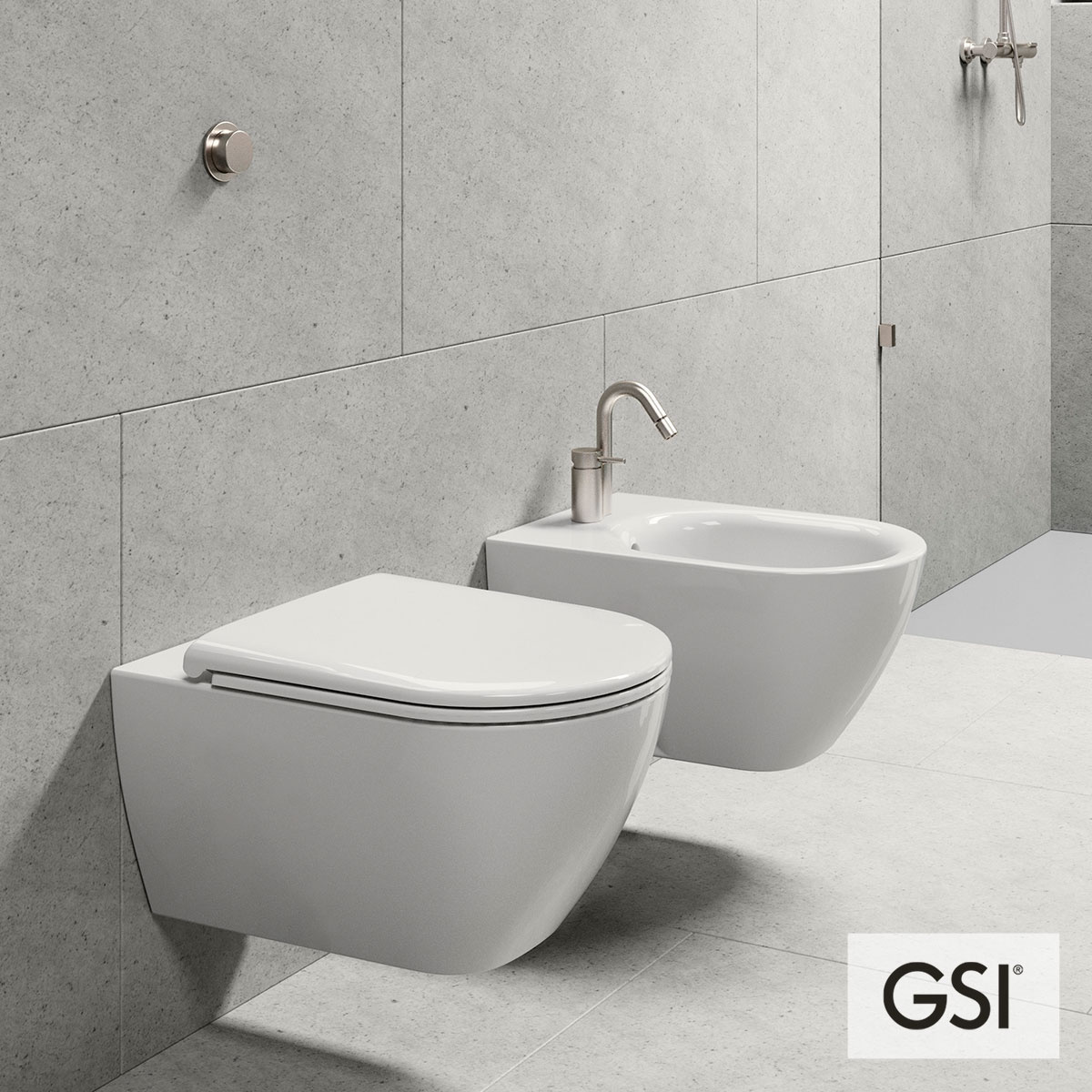 Λεκάνη Κρεμαστή Pura/55 Swirlflush με κάλυμμα Slim Soft Close MS99C, GSI White - Image 2