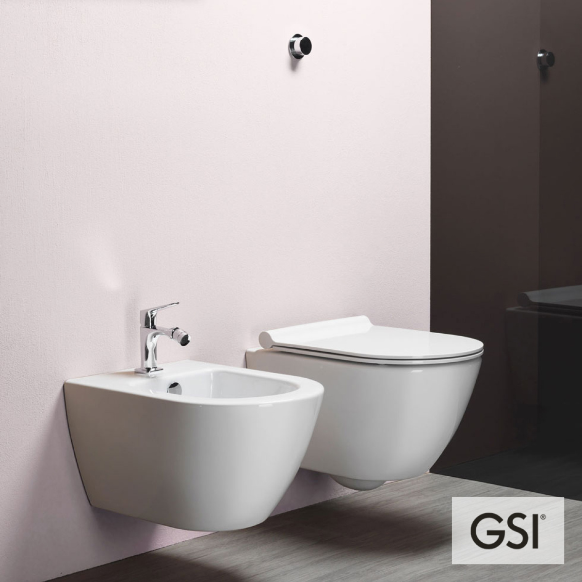 Λεκάνη Κρεμαστή Pura/50 Swirlflush με κάλυμμα MS86SC Super Slim Soft Close, GSI White - Image 2