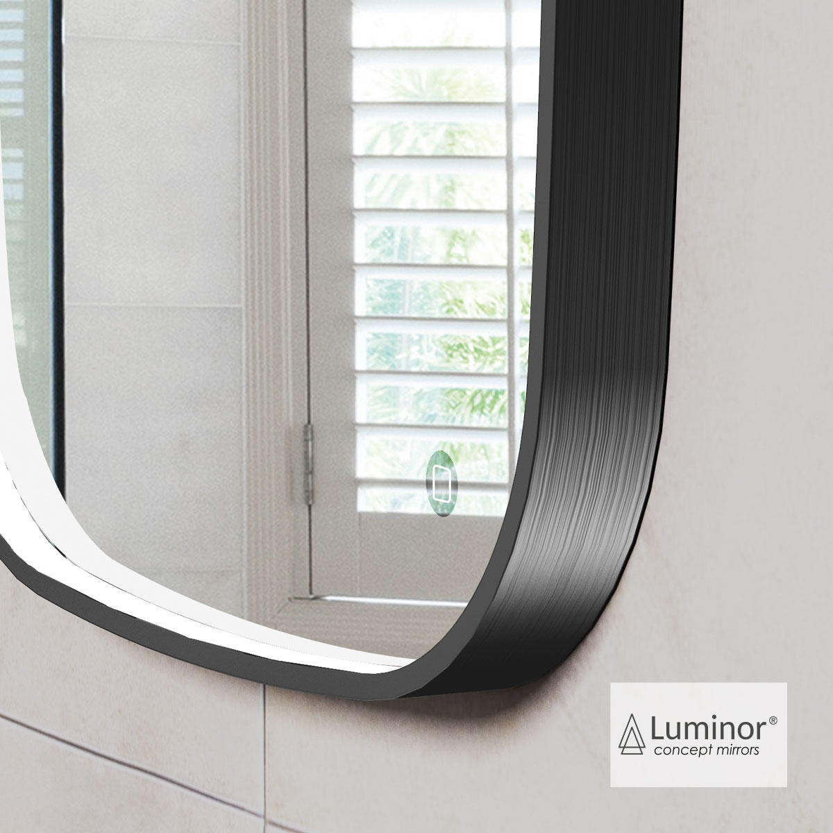 Καθρέπτης Μπάνιου FIZ 60x80 Luminor Black Brushed - Image 2