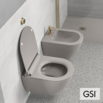 Λεκάνη Κρεμαστή Pura/50 Swirlflush με κάλυμμα MS86SC Super Slim Soft Close, GSI Tortora - Image 2