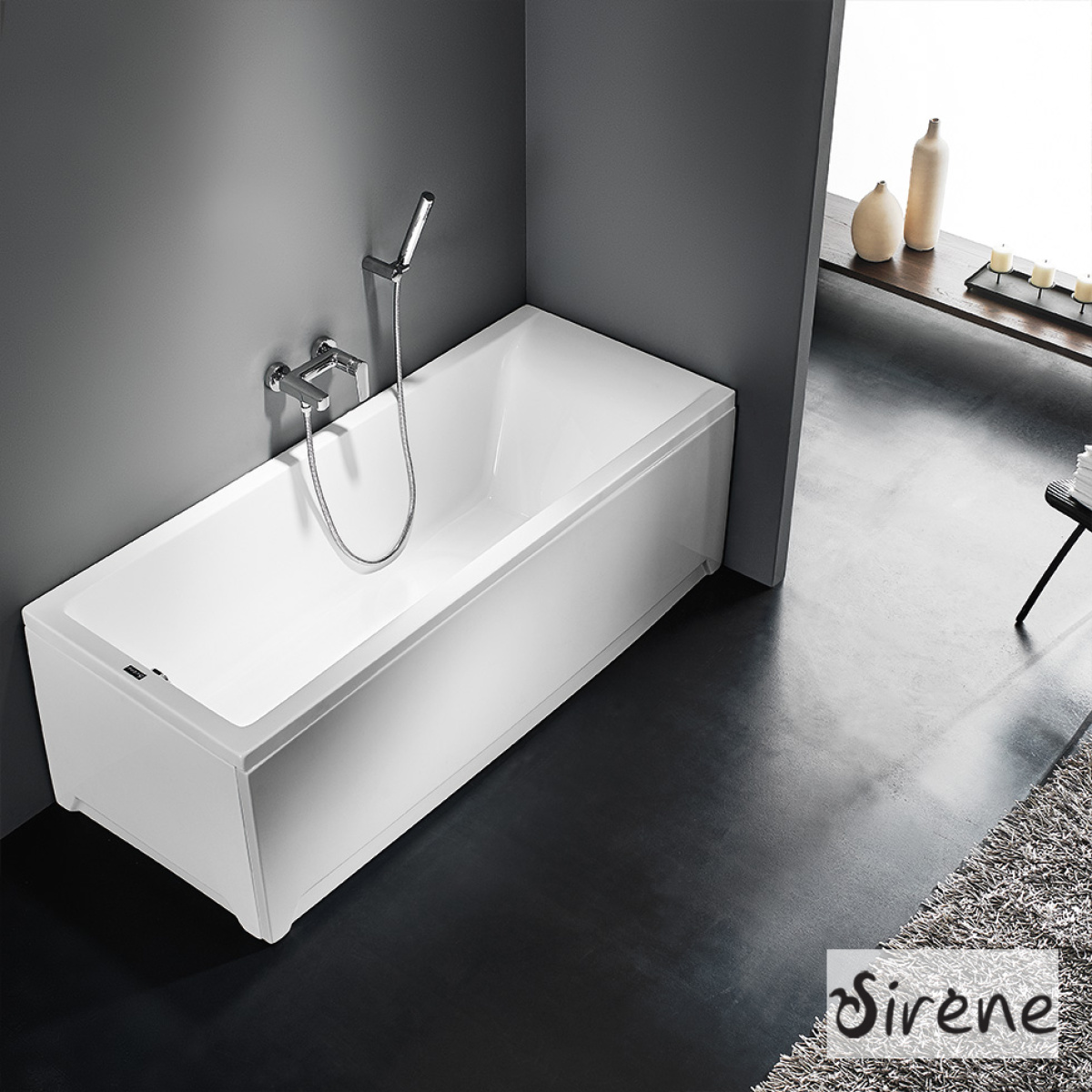 Μπανιέρα Ακρυλική CLARISSA 130x70 Sirene White - Image 2
