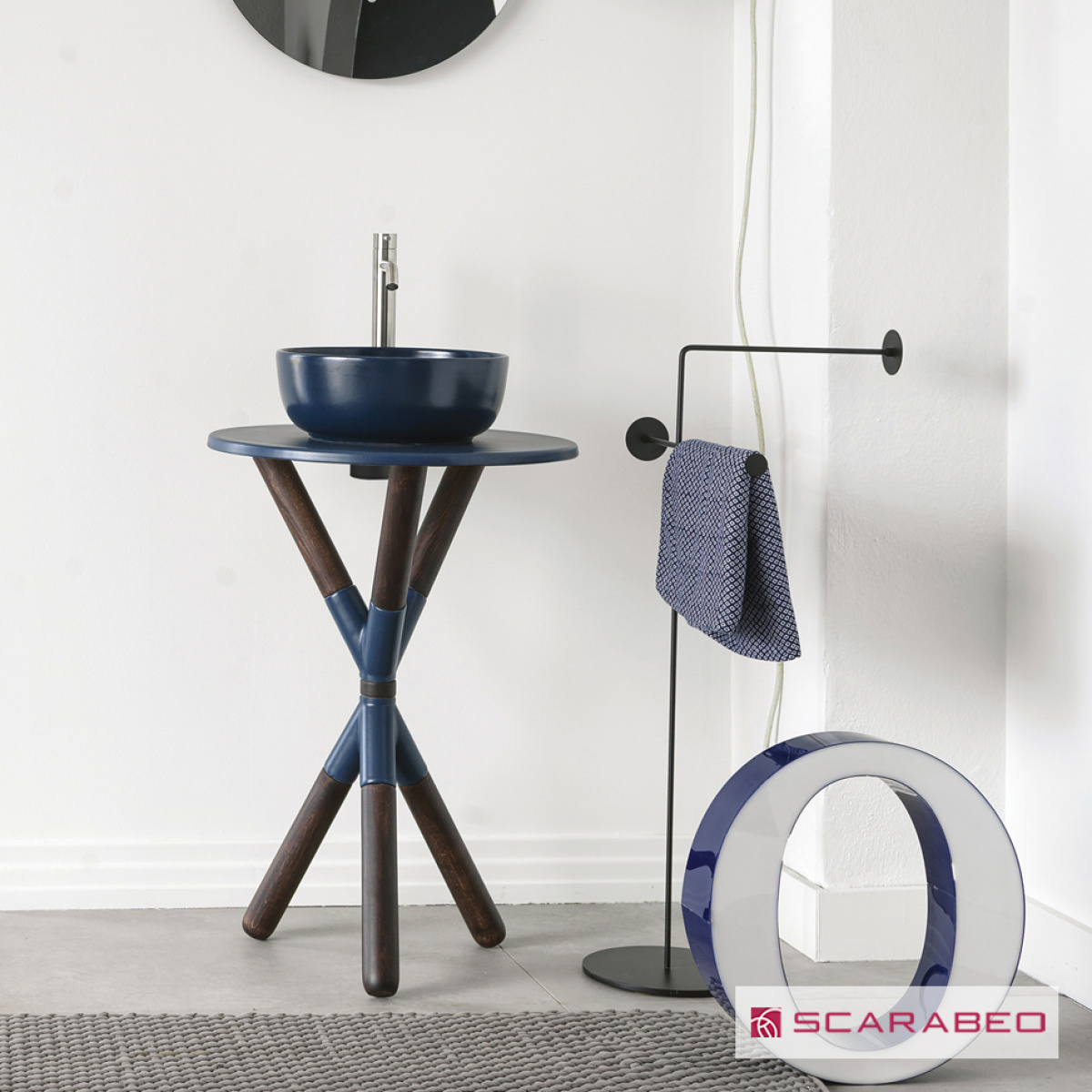 Νιπτήρας Πορσελάνης Glam Φ39 Scarabeo Ocean (blu) - Image 2