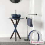 Νιπτήρας Πορσελάνης Glam Φ39 Scarabeo Ocean (blu) - Image 2