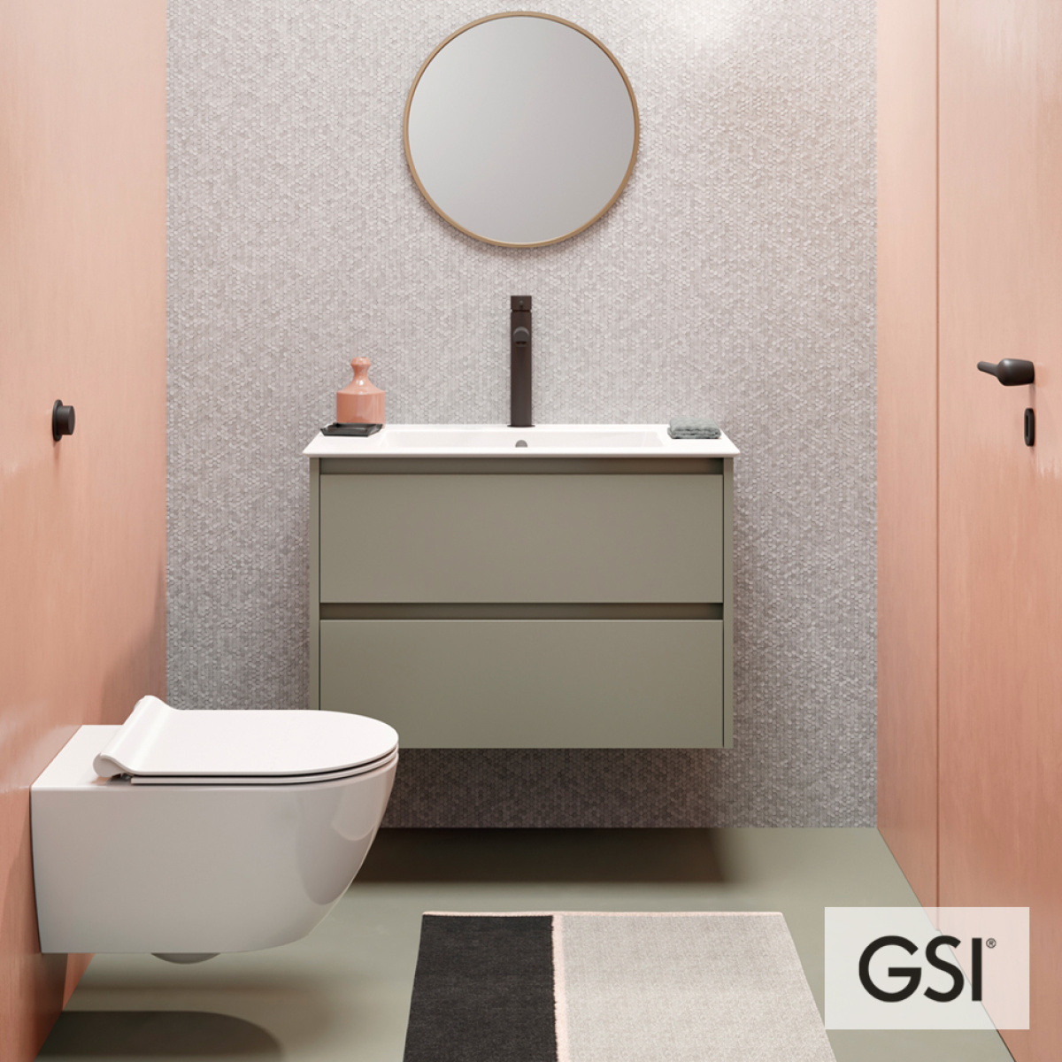 Λεκάνη Κρεμαστή Pura/55 Swirlflush με κάλυμμα MS86SC Super Slim Soft Close, GSI White - Image 2