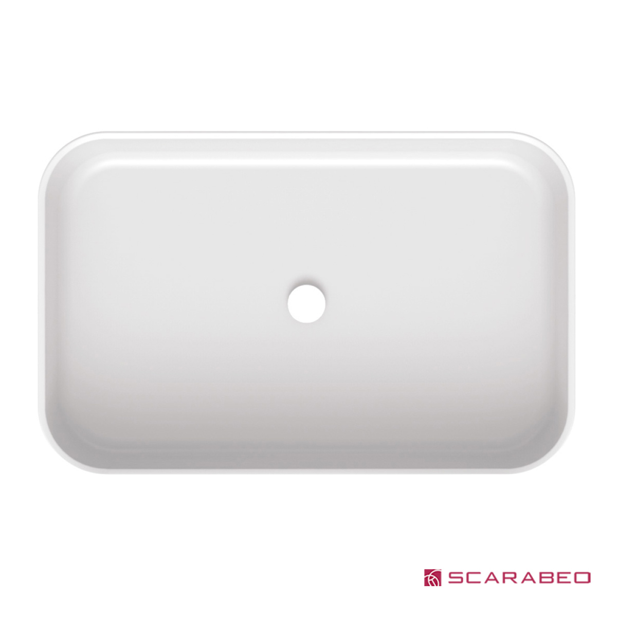 Νιπτήρας Πορσελάνης Mizu 70x45 Scarabeo White - Image 2