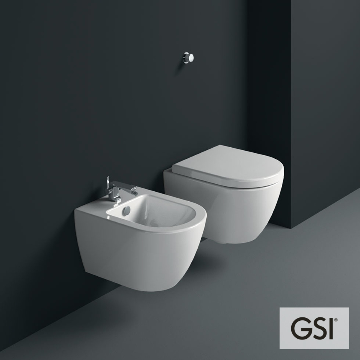 Λεκάνη Κρεμαστή Pura/50 Swirlflush με κάλυμμα Slim Soft Close MS99C, GSI White - Image 2