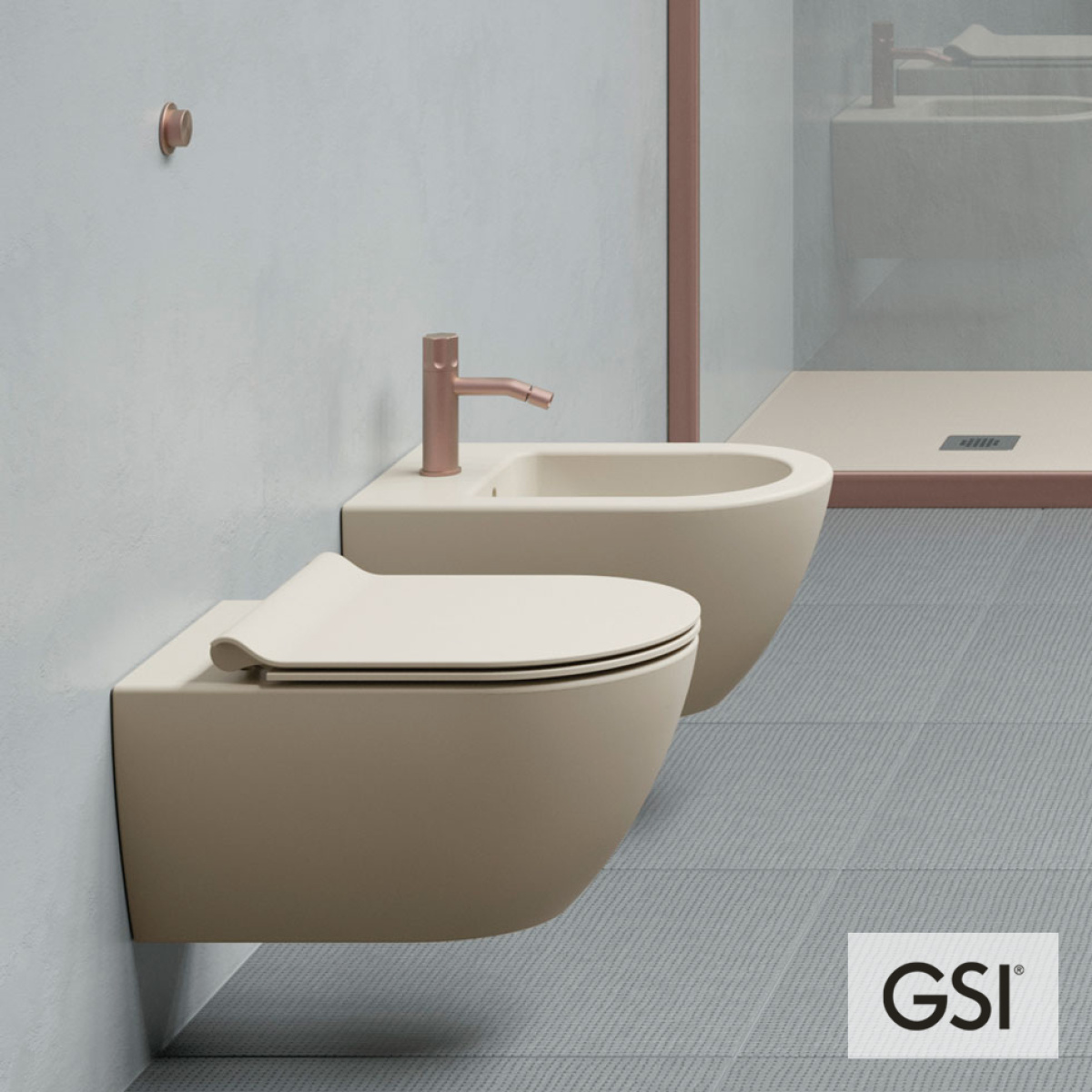 Λεκάνη Κρεμαστή Pura/50 Swirlflush με κάλυμμα MS86SC Super Slim Soft Close, GSI Creta - Image 2