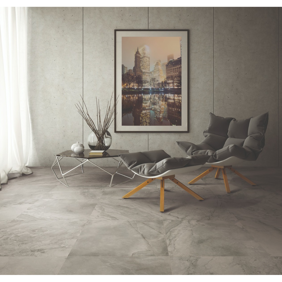 ΠΛΑΚΑΚΙ ΓΡΑΝΙΤΗΣ ΜΟΝΑΣΤΕΡΙ ΓΚΡΕΙ R10 60x120cm ΜΑΤ RECTIFIED ΠΡΩΤΗΣ ΠΟΙΟΤΗΤΑΣ - Image 2
