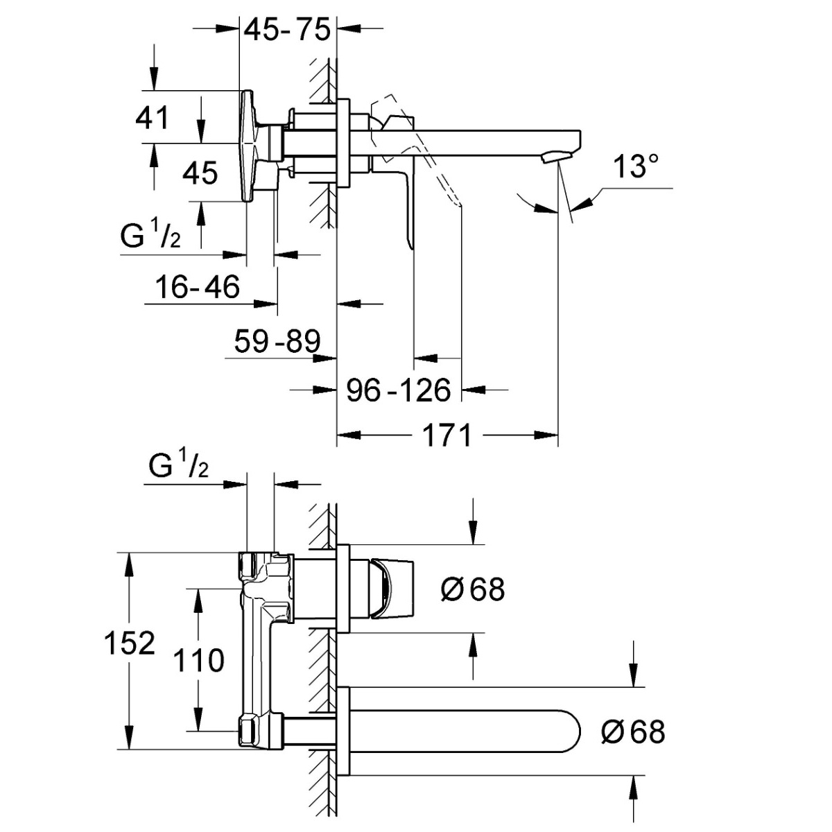 ΜΠΑΤΑΡΙΑ ΝΙΠΤΗΡΑ ΕΝΤΟΙΧΙΖΟΜΕΝΗ BAUEDGE 20474000 GROHE - Image 2