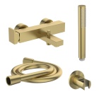 ΜΠΑΤΑΡΙΑ ΛΟΥΤΡΟΥ EXTRA ΣΕΤ BRUSHED GOLD PVD IDEAL