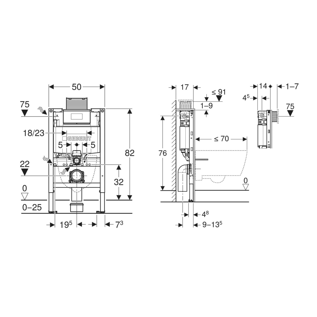 ΚΑΖΑΝΑΚΙ GEBERIT DUOFIX OMEGA 111.003.00.2 12cm 82cm - Image 2