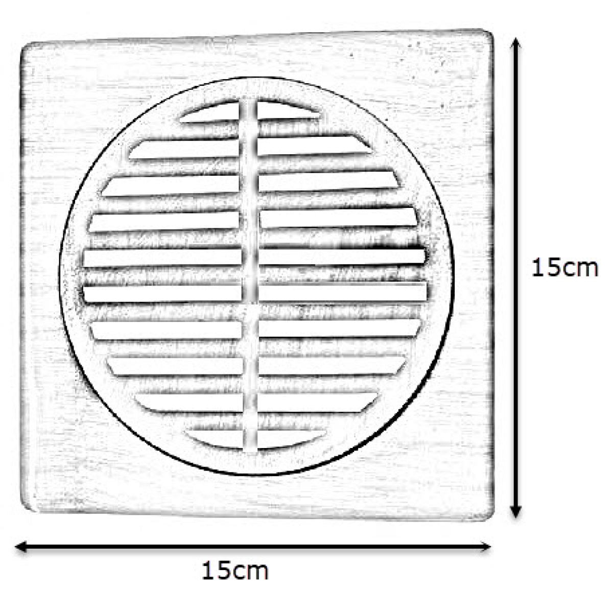 ΣΧΑΡΑΚΙ 15x15cm ΤΕΤΡΑΓΩΝΟ ΜΠΡΟΝΖΕ - Image 2