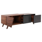 ΕΠΙΠΛΟ ΤΗΛΕΟΡΑΣΗΣ HUDSON HM9748 MDF ΚΑΠΛΑΜΑΣ ΚΑΡΥΔΙΑΣ ΚΑΡΥΔΙ&ΣΚΟΥΡΟ ΓΚΡΙ 180x40x50Υ - Image 2