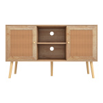 ΕΠΙΠΛΟ TV ΜΕΛΑΜΙΝΗΣ COLM ΜΕ ΠΟΡΤΕΣ RATTAN HM9223.11 ΣΕ ΧΡΩΜΑ ΦΥΣΙΚΟ 120x39x56,5Υεκ. - Image 2