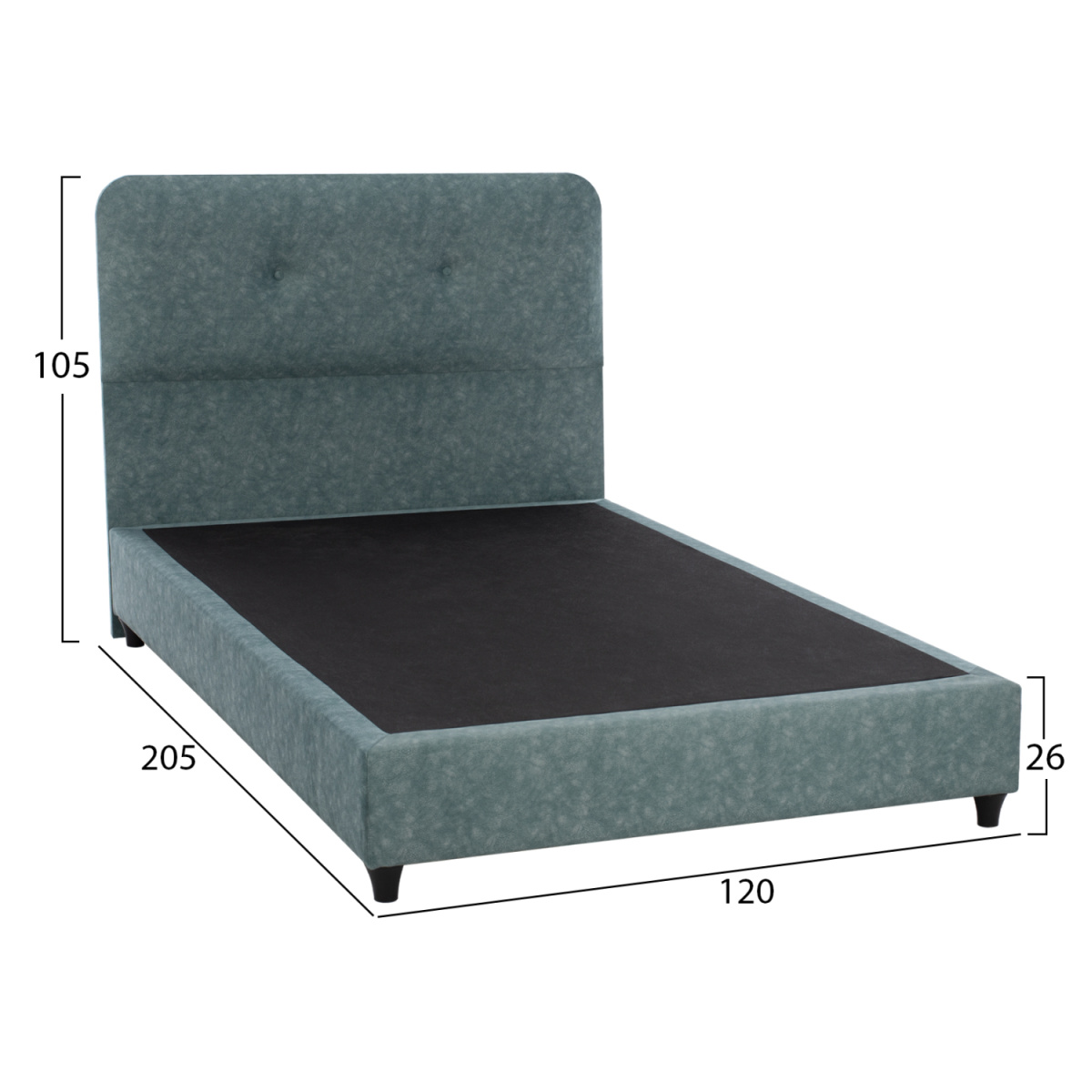 ΚΡΕΒΑΤΙ DOLORES LIGHT GREEN HM648.27 ΓΙΑ ΣΤΡΩΜΑ 120x200 εκ. - Image 2
