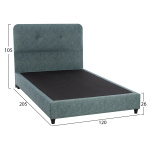 ΚΡΕΒΑΤΙ DOLORES LIGHT GREEN HM648.27 ΓΙΑ ΣΤΡΩΜΑ 120x200 εκ. - Image 2