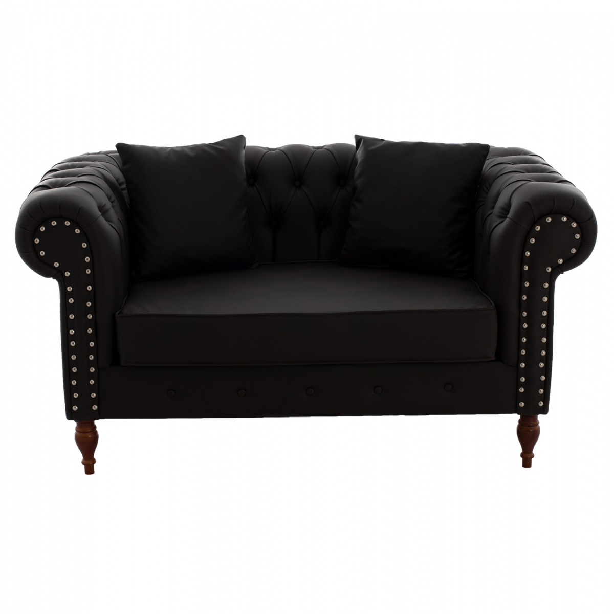 ΚΑΝΑΠΕΣ 2ΘΕΣΙΟΣ Τ. CHESTERFIELD CIELLE ΣΕ ΧΡΩΜΑ ΚΑΦΕ HM3184.03 152x85x80 εκ. - Image 2