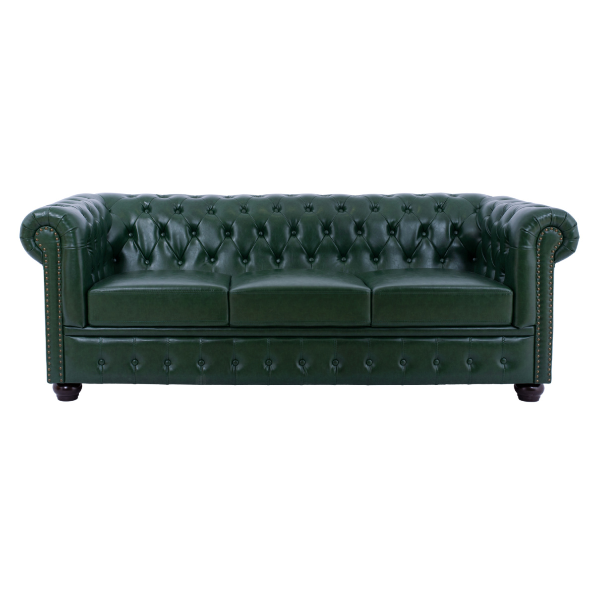 ΚΑΝΑΠΕΣ 3ΘΕΣΙΟΣ T.CHESTERFIELD HM3009.08 ΤΕΧΝΟΔΕΡΜΑ ΚΥΠΑΡΙΣΣΙ 208x90x73 εκ. - Image 2