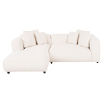 ΚΑΝΑΠΕΣ ΓΩΝΙΑ (ΑΡΙΣΤΕΡΗ) 3-ΘΕΣΙΟΣ GRACE HM3280.02L ΛΕΥΚΟ ΥΦΑΣΜΑ 252x160x70-90Υεκ - Image 2