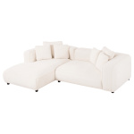 ΚΑΝΑΠΕΣ ΓΩΝΙΑ (ΑΡΙΣΤΕΡΗ) 3-ΘΕΣΙΟΣ GRACE HM3280.02L ΛΕΥΚΟ ΥΦΑΣΜΑ 252x160x70-90Υεκ