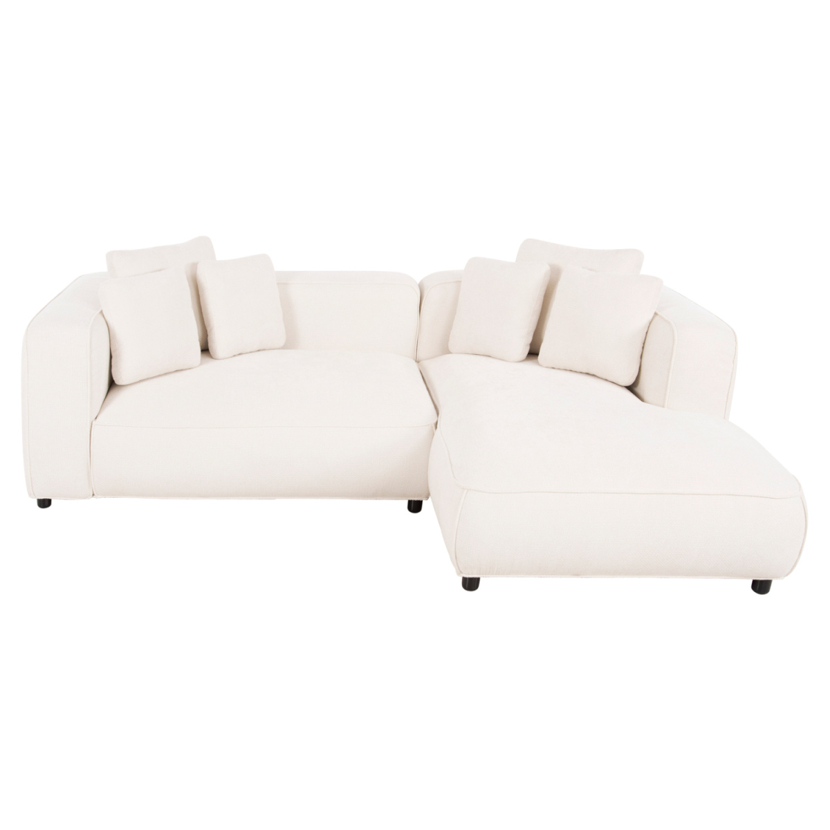ΚΑΝΑΠΕΣ ΓΩΝΙΑ (ΔΕΞΙΑ) 3-ΘΕΣΙΟΣ GRACE HM3280.02R ΛΕΥΚΟ ΥΦΑΣΜΑ 252x160x70-90Υεκ - Image 2