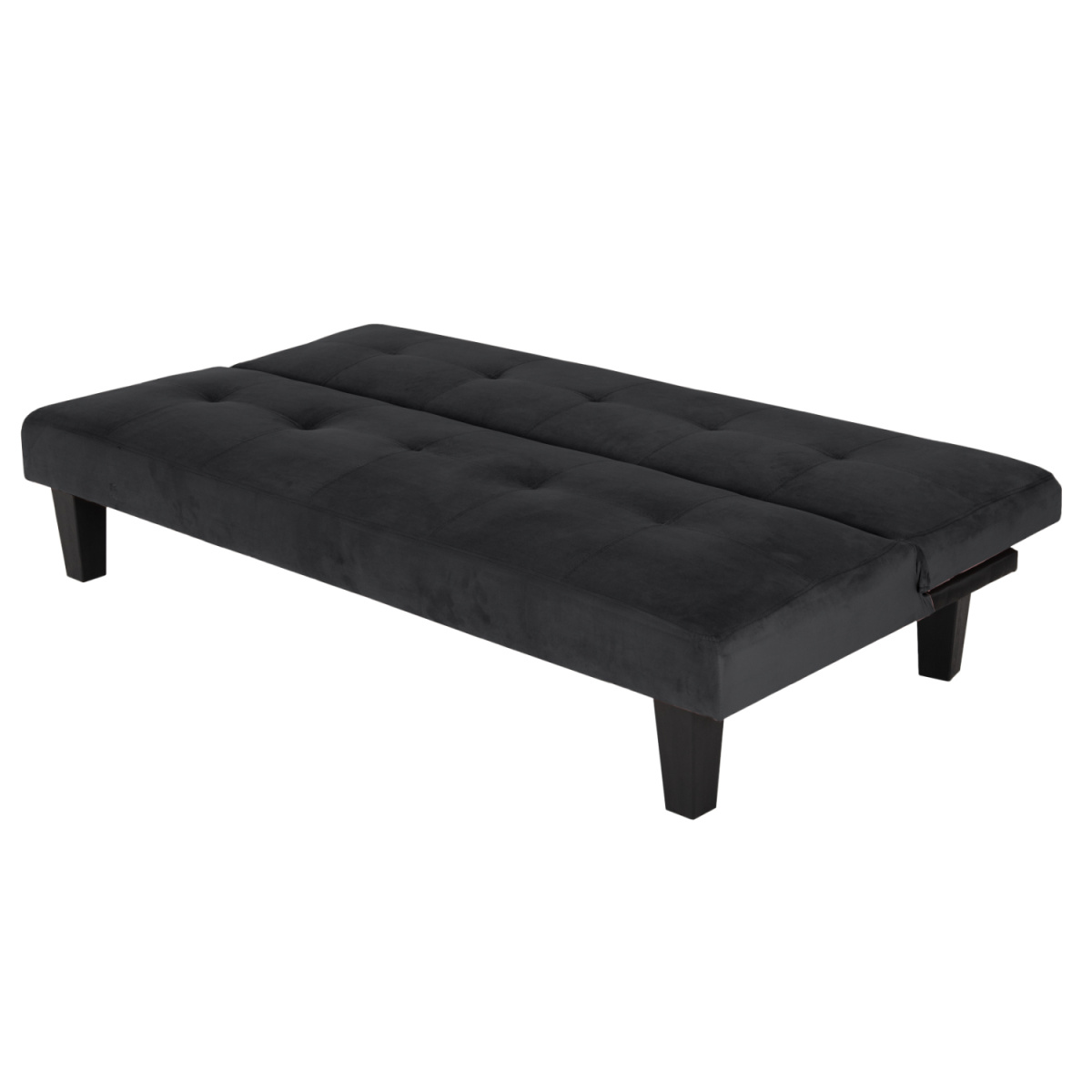 ΚΑΝΑΠΕΣ ΚΡΕΒΑΤΙ ODESSA HM3000.14 ΜΑΥΡΟ ΒΕΛΟΥΔΟ 180x83x75Y εκ. - Image 2