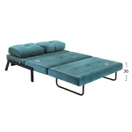 ΚΑΝΑΠΕΣ ΚΡΕΒΑΤΙ CONSTANCE HM3079.15 ΒΕΛΟΥΔΟ MENTA 2½ ΘΕΣΙΟΣ 151x92x66Υεκ. - Image 2