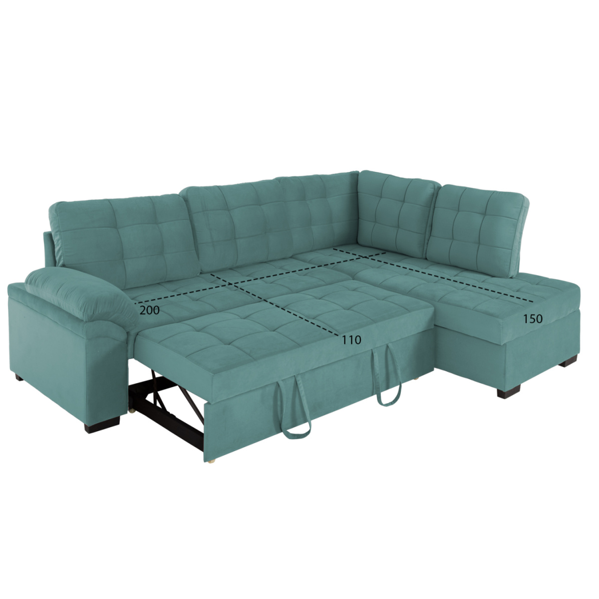 ΚΑΝΑΠΕΣ ΚΡΕΒΑΤΙ JADE HM3144.04R ΔΕΞΙΑ ΓΩΝΙΑ ΒΕΡΑΜΑΝ ΒΕΛΟΥΔΟ 250x80-180x73-88Υεκ. - Image 2