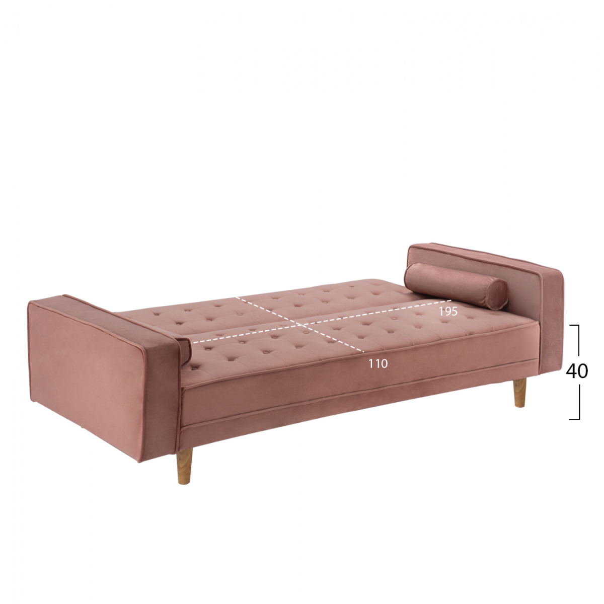 ΚΑΝΑΠΕΣ ΚΡΕΒΑΤΙ SALVADOR HM3150.12 ΒΕΛΟΥΔΟ ΣΑΠΙΟ ΜΗΛΟ  223X90X80Y εκ. - Image 2