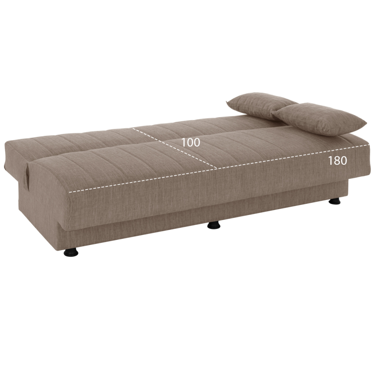 ΚΑΝΑΠΕΣ ΚΡΕΒΑΤΙ ANDRI ΤΡΙΘΕΣΙΟΣ ΜΠΕΖ HM3239.04 180x83x74Υ εκ. - Image 2