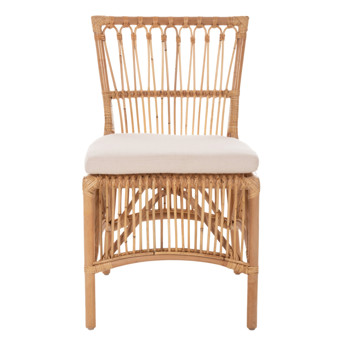 ΚΑΡΕΚΛΑ THALIN HM9834 RATTAN ΣΕ ΦΥΣΙΚΟ-ΜΑΞΙΛΑΡΙ ΣΕ ΛΕΥΚΟ 53x58x91Υεκ. - Image 2