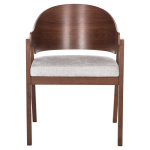 ΚΑΡΕΚΛΑ NERO HM9972 RUBBERWOOD ΣΕ ΚΑΡΥΔΙ-ΓΚΡΙ ΥΦΑΣΜΑ ΚΑΘΙΣΜΑ 56x56x78Yεκ. - Image 2