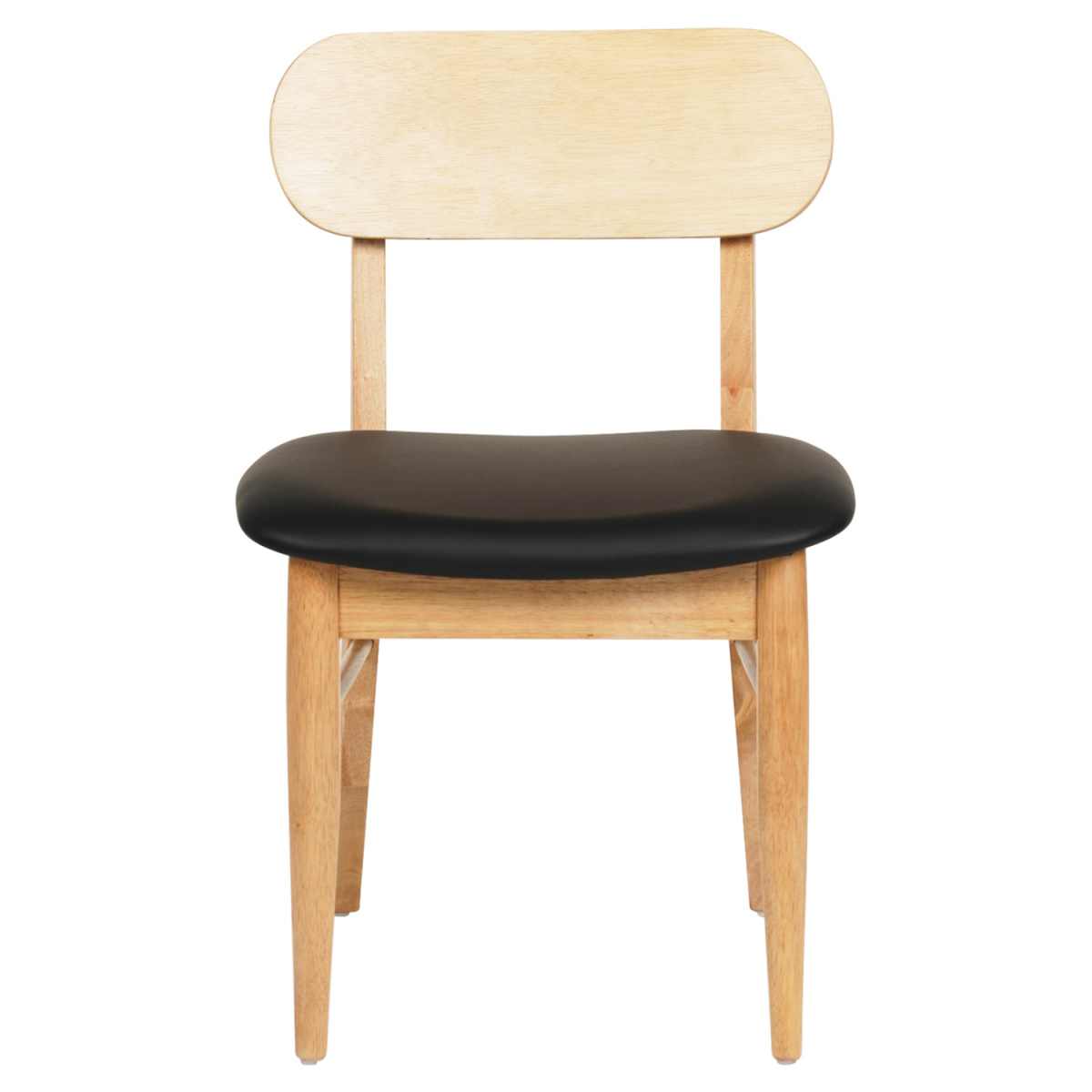 KΑΡΕΚΛΑ ΤΡΑΠΕΖΑΡΙΑΣ SEKOR HM9945.01 RUBBERWOOD-ΜΑΥΡΟ PU 50x50x80Υεκ. - Image 2