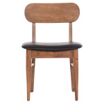 KΑΡΕΚΛΑ ΤΡΑΠΕΖΑΡΙΑΣ SEKOR HM9945.03 ΚΑΡΥΔΙ RUBBERWOOD-ΜΑΥΡΟ PU 51x48x79Υεκ - Image 2